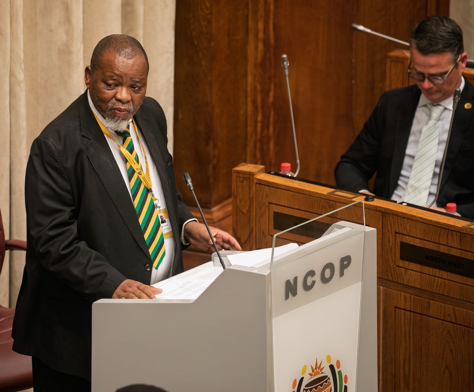 Minister Gwede Mantashe delivering Budget Vote 34