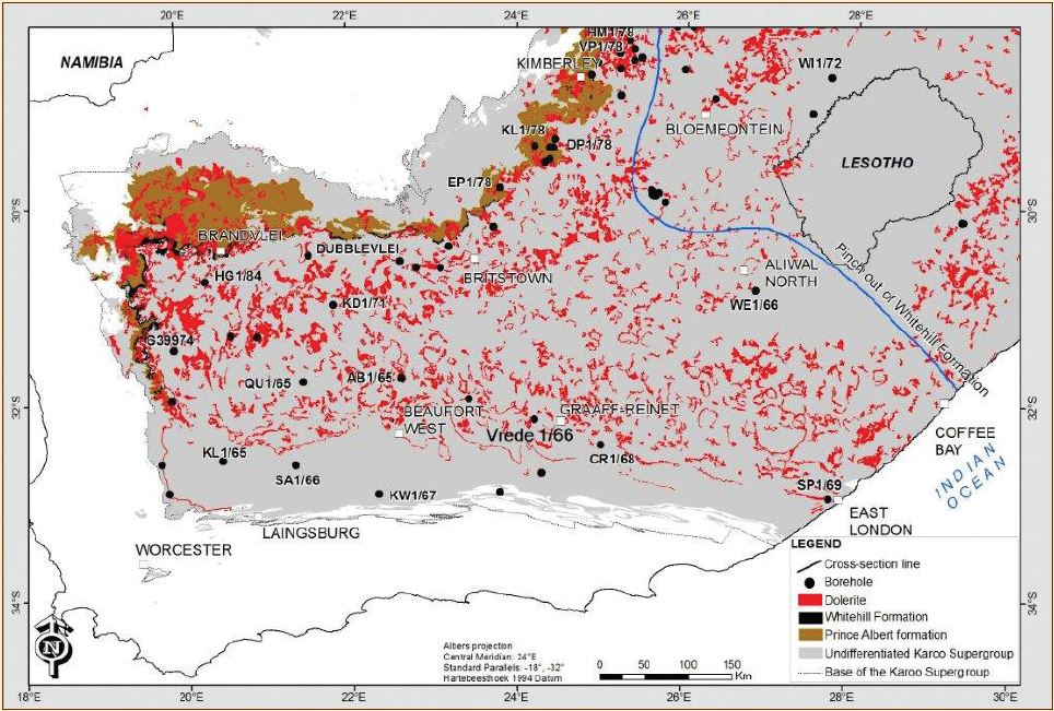 Dolerite Distribution Map